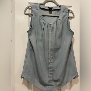 Ann Taylor Slate Blue Sleeveless Blouse
